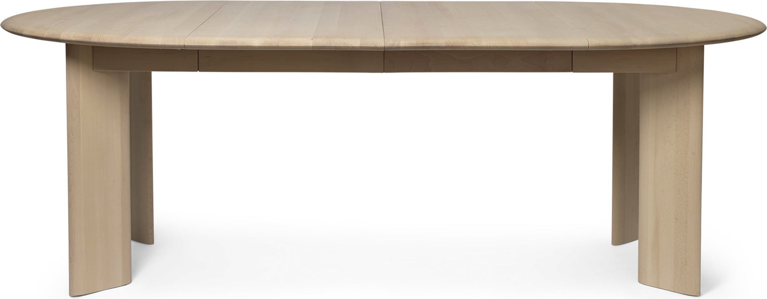 Bevel Tisch natürlich aus Buche mit 2 ausziehbaren Tischplatten