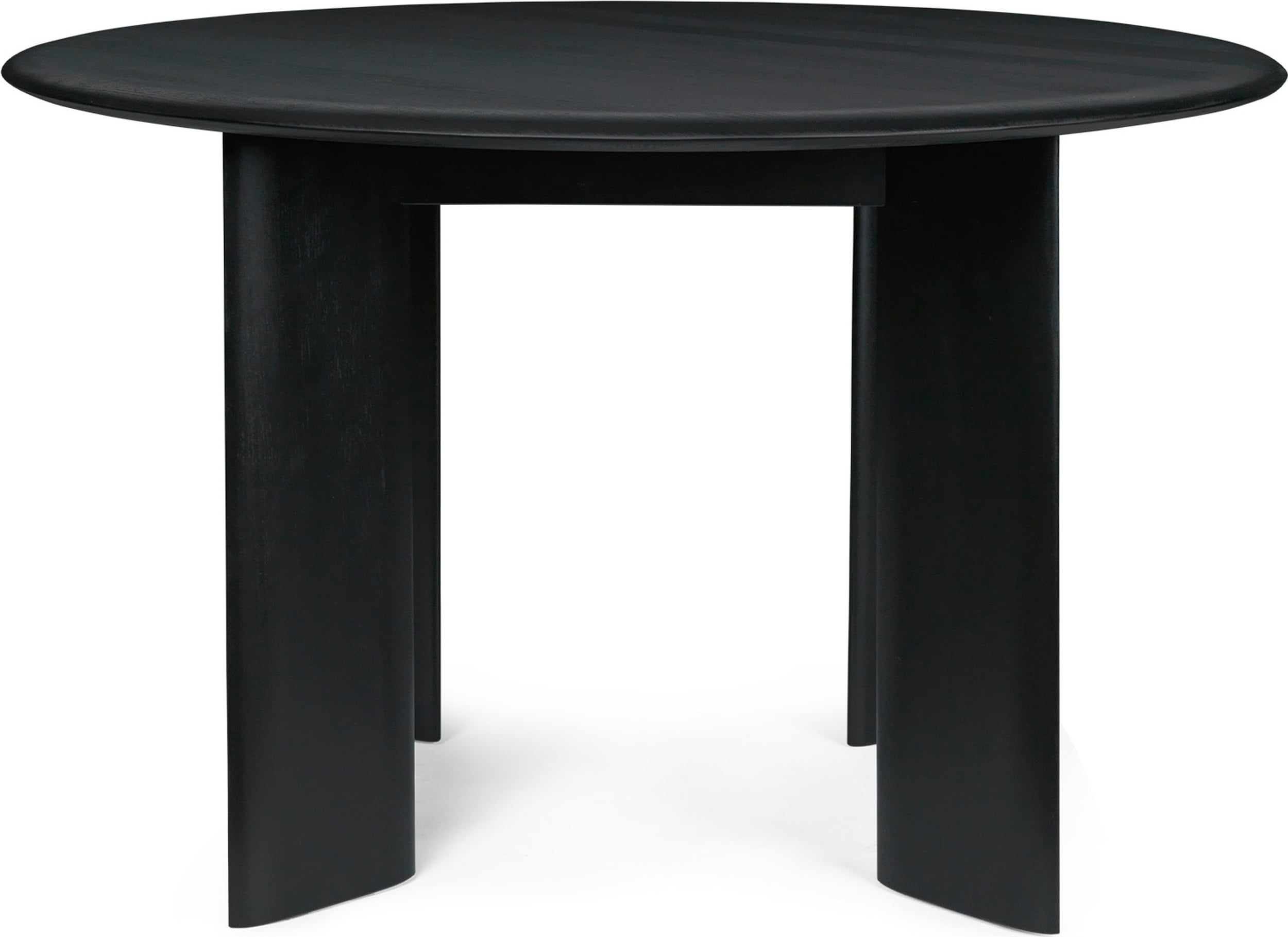 Bevel Tisch rund schwarz aus Buche