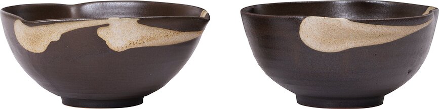 Bols Koyo 11,5 cm, marron foncé, lot de 2