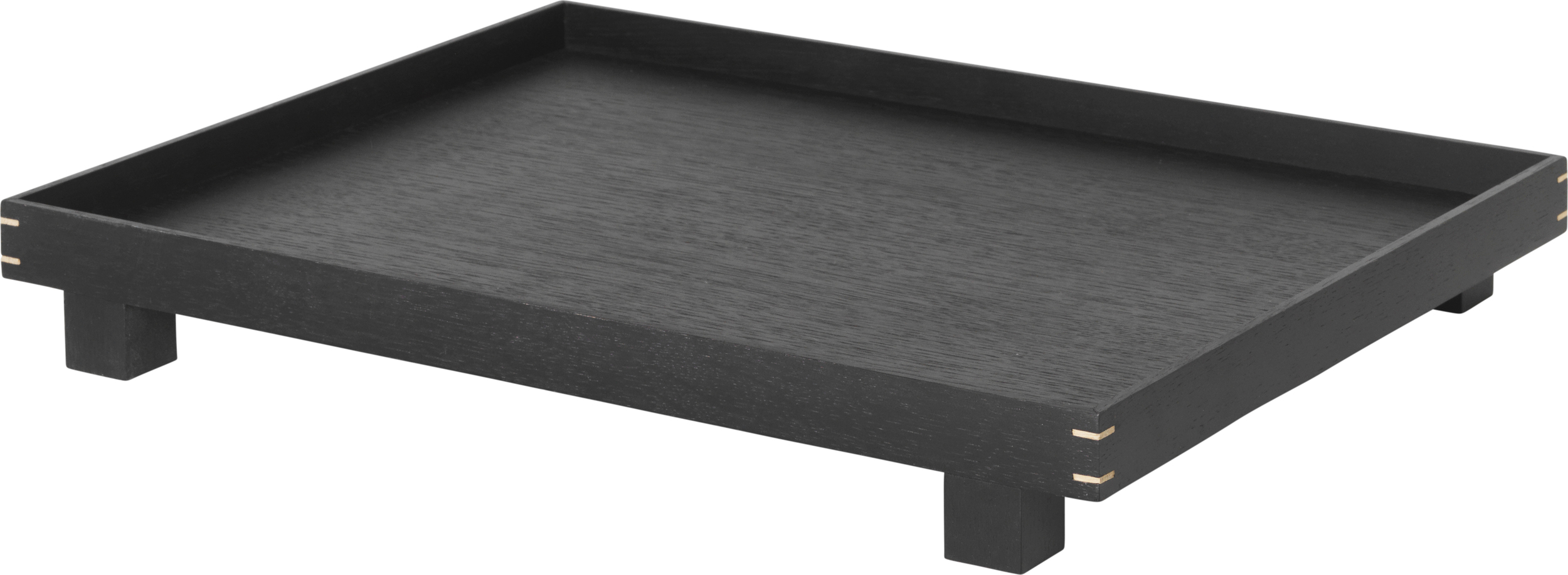 Bon Tablett 47 cm schwarz aus Holz