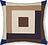 Border Coussin Décoratif 50 x 50 cm, marron et bleu
