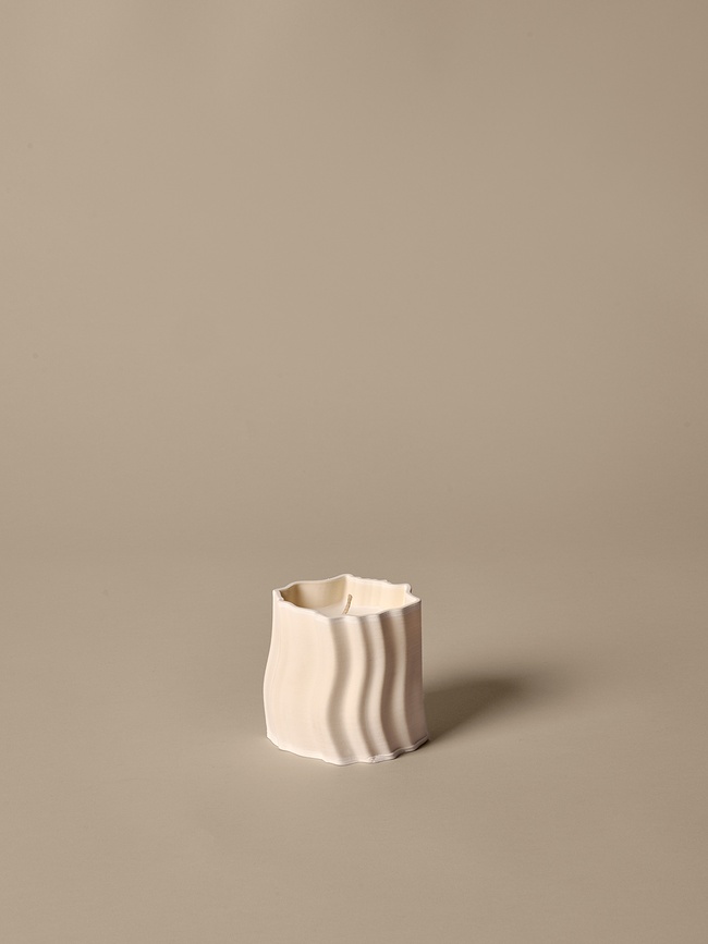 Bougie parfumée Rylith 9 cm, blanc cassé