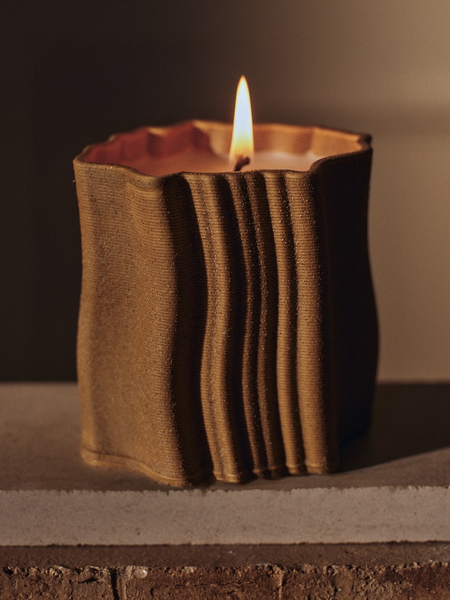 Bougie parfumée Rylith 9 cm, blanc cassé