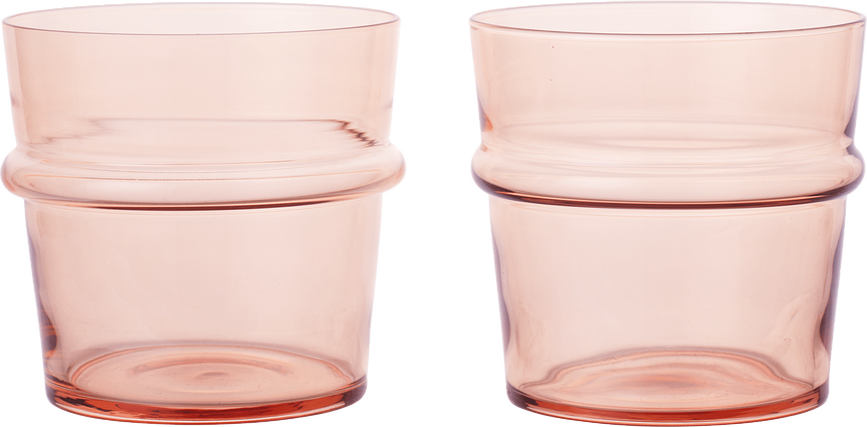 Boya Verres 300 ml, roses, Lot de 2
