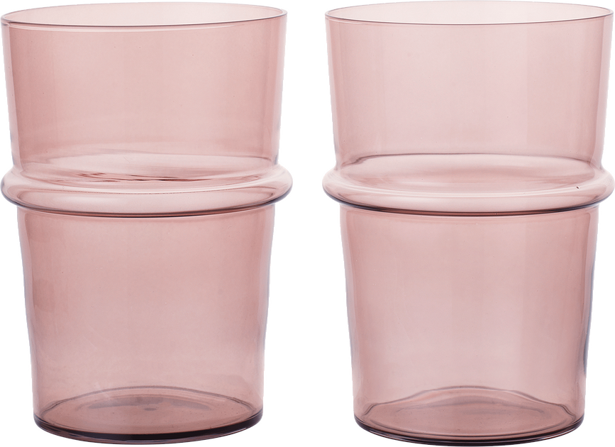 Boya Verres 450 ml, violets, Lot de 2