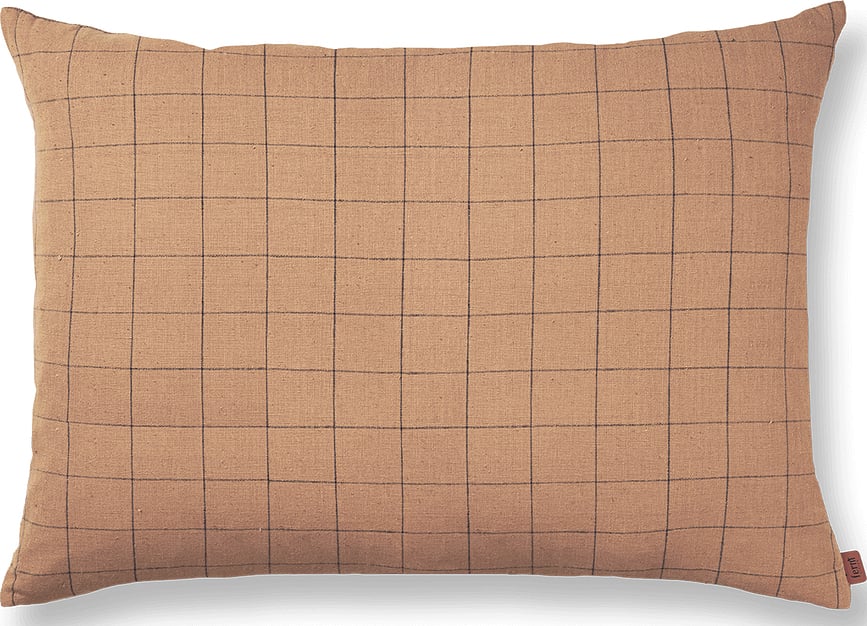 Brown Grid Kissen 40 x 60 cm