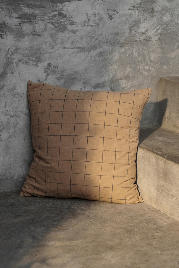 Brown Stripe Housse de Coussin, 50 x 50 cm