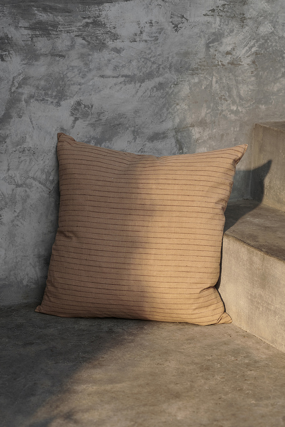 Brown Stripe Housse de Coussin, 50 x 50 cm