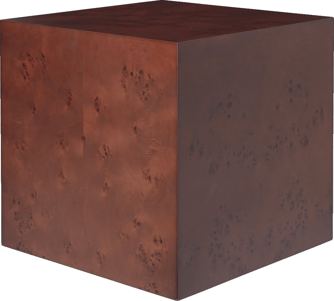 Burl Beistelltisch 40 x 40 cm, dunkel