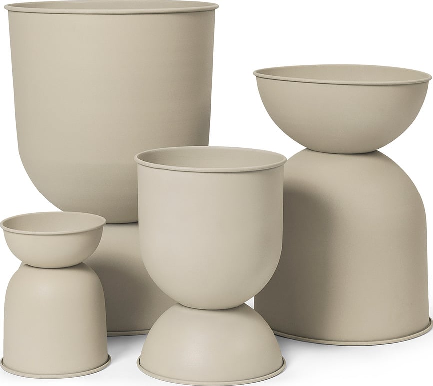 Cache-pot Hourglass petit, couleur cachemire