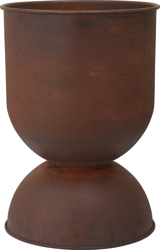 Cache-pot Hourglass, rouille