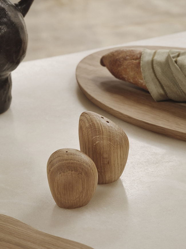 Cairn Set Salière et Poivrière, naturelles, Lot de 2
