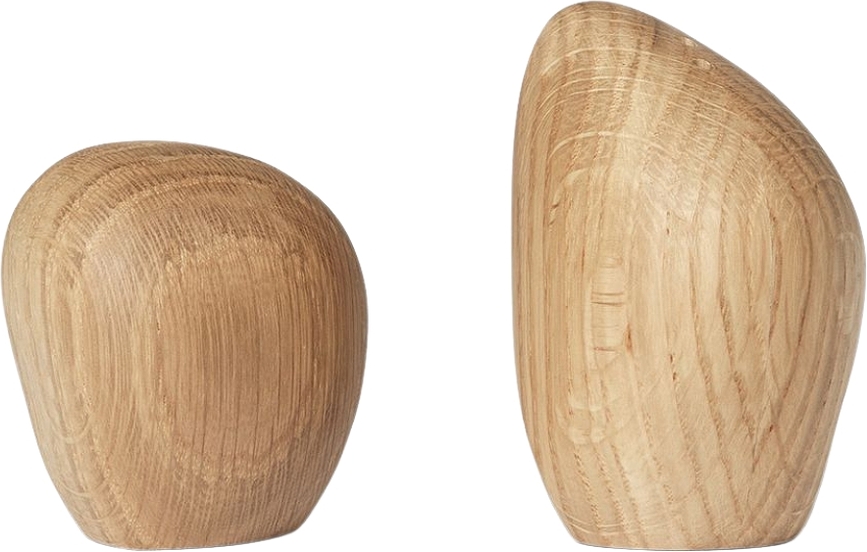 Cairn Set Salière et Poivrière, naturelles, Lot de 2