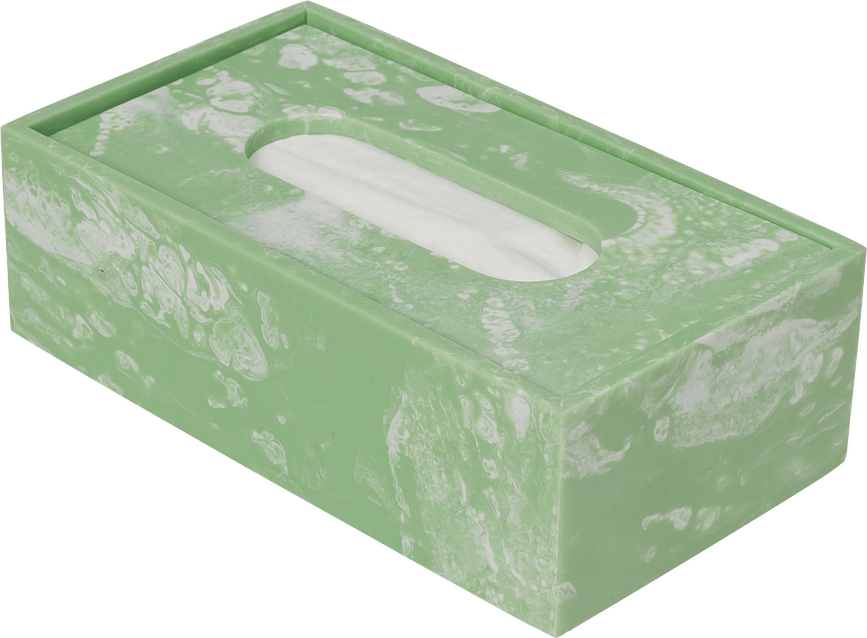 Caja para Pañuelos Mist, verde menta