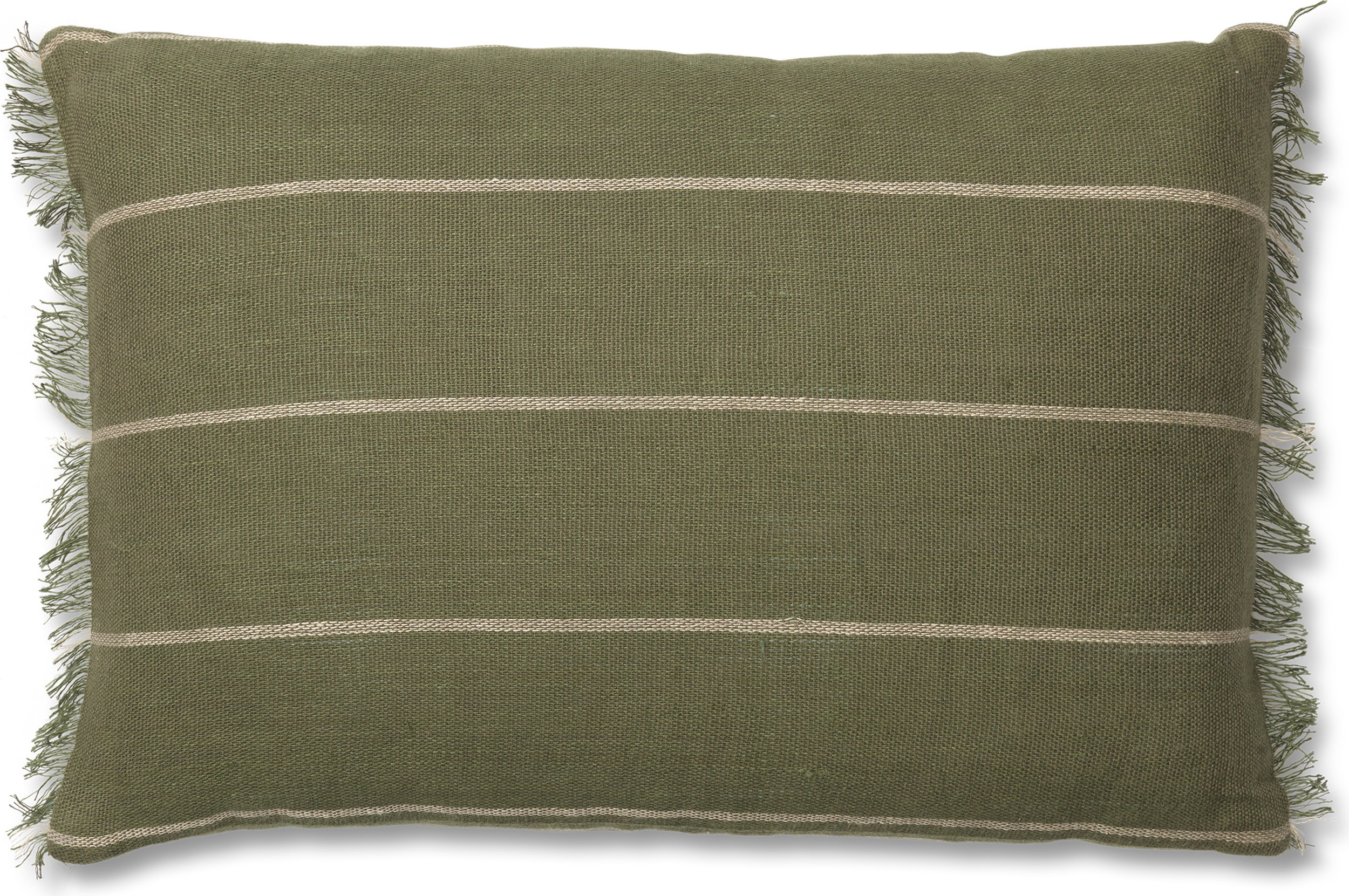 Calm Dekoratives Kissen 40 x 60 cm olivenfarben