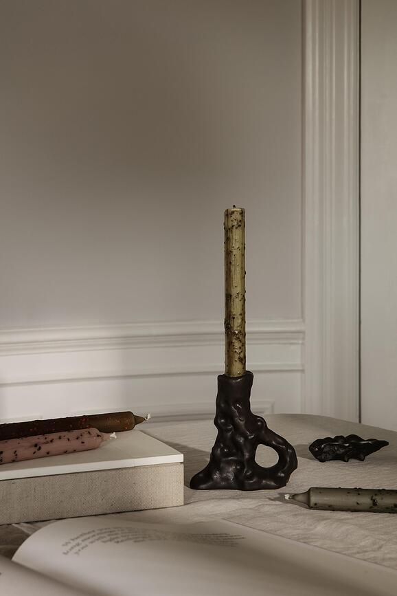 Portavelas Dito, individual, marrón