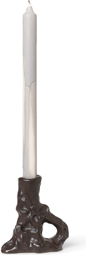 Portavelas Dito, individual, marrón