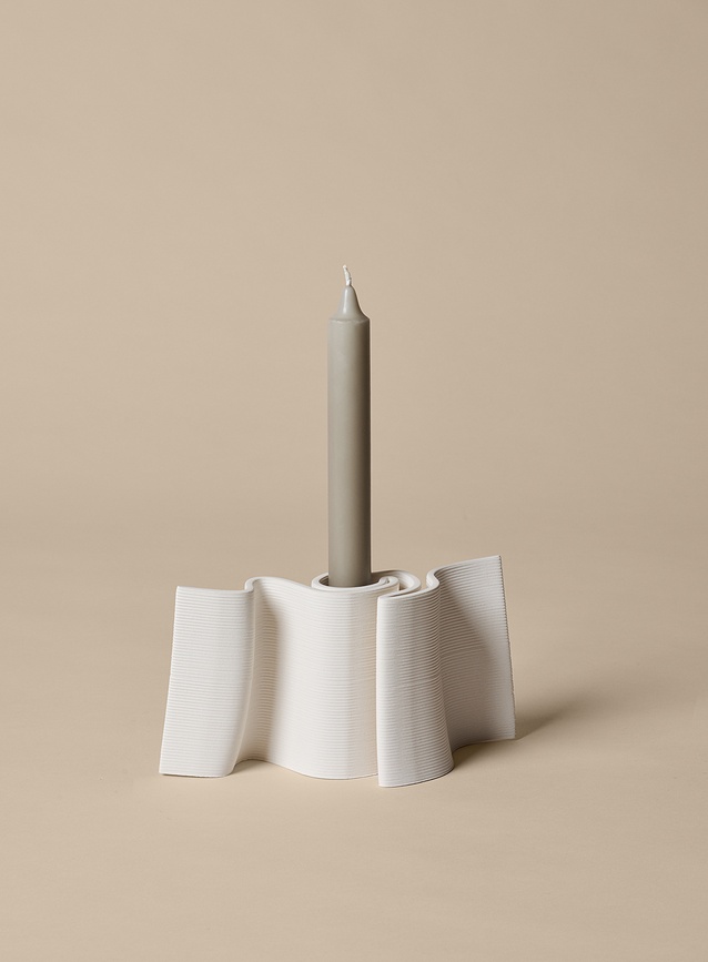 Candelero Dedali, blanco roto