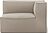 Catena Cotton Linen Ecksofa rechts 120 cm beige