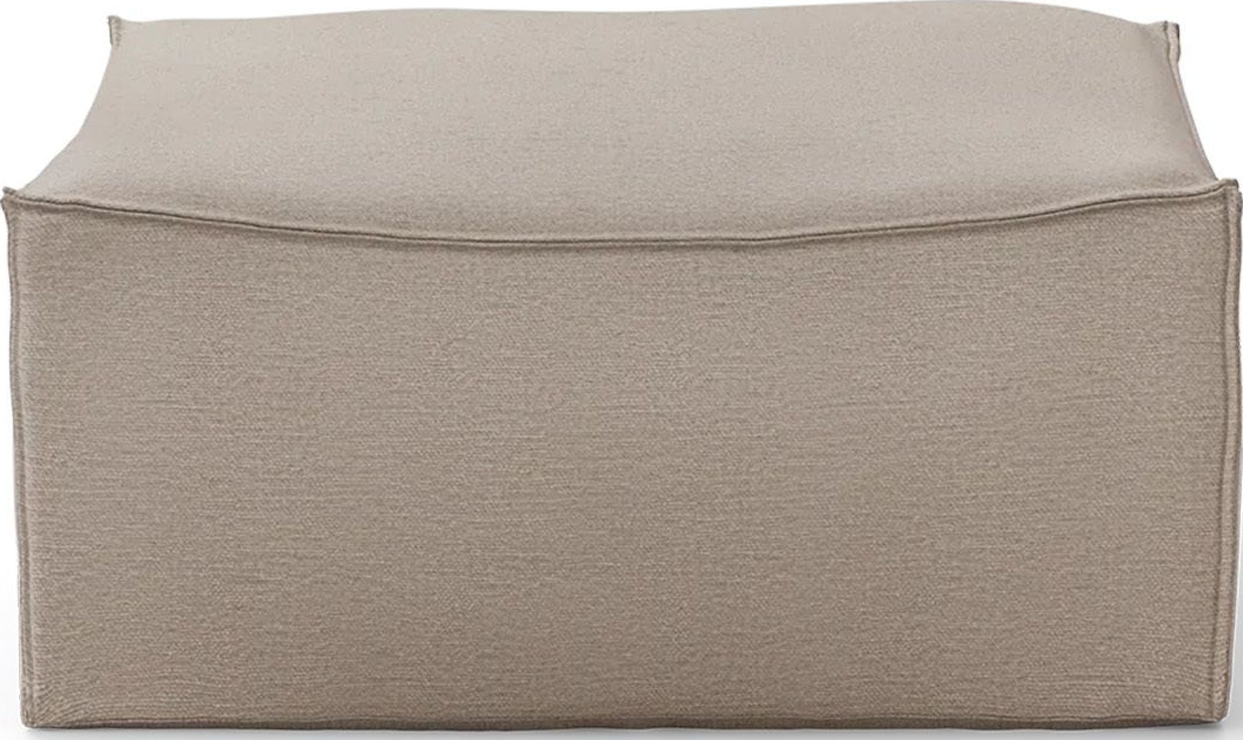 Catena Cotton Linen Pouf beige