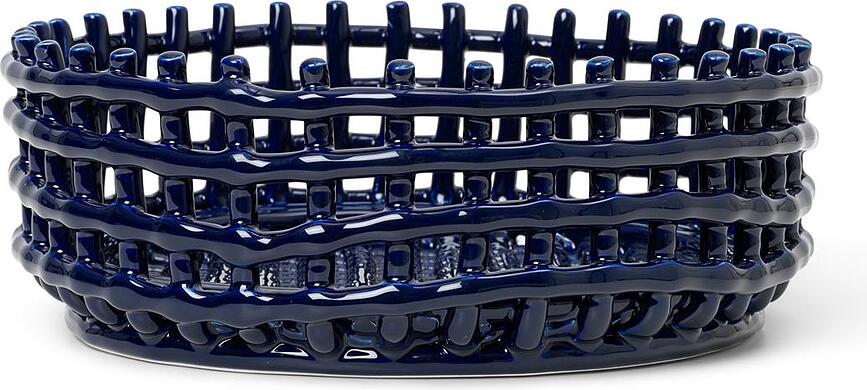 Ceramic Corbeille à Fruits, bleue, en céramique