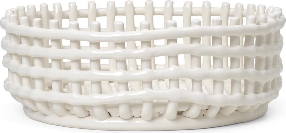 Ceramic Obstkorb weiß aus Keramik