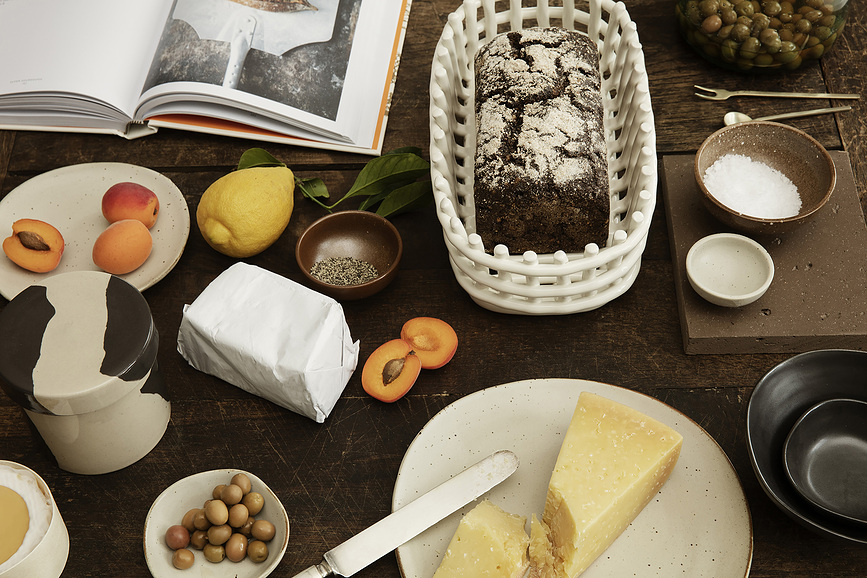 Cesta de Almacenamiento Ceramic, ovalada, 15 x 30 cm, color cachemira