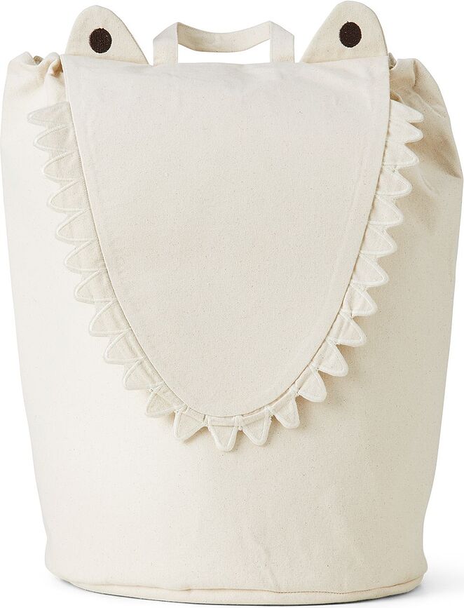 Cesta de almacenamiento Crocodile, blanco roto