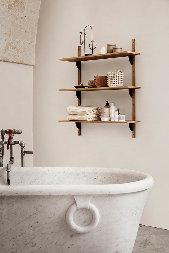 Cesto de cerámica Ferm Living, 14,5 cm, color cachemira