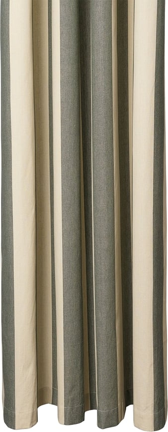 Chambray Duschvorhang gestreift dunkelgrün-beige