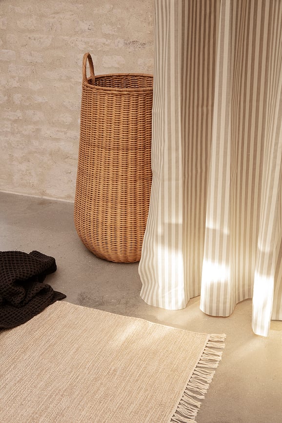 Chambray Tuš Zavjesa pješčana