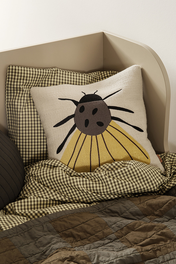 Check Parure de Lit Enfant 100 x 140 cm, bleue, avec taie d'oreiller 40 x 45 cm