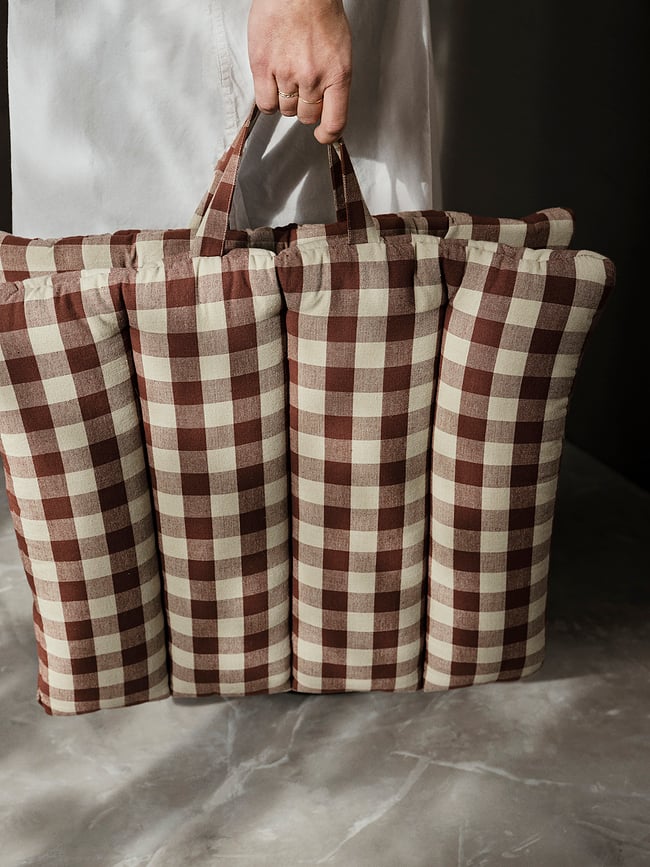 Cojín de asiento Bothy, a cuadros, 70 x 100 cm