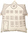 Cojín decorativo Abode, con estampado de ventanas