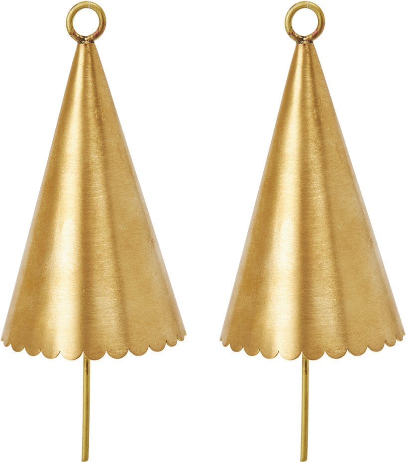 Cone Bell Christbaumschmuck Messing, 2 St.