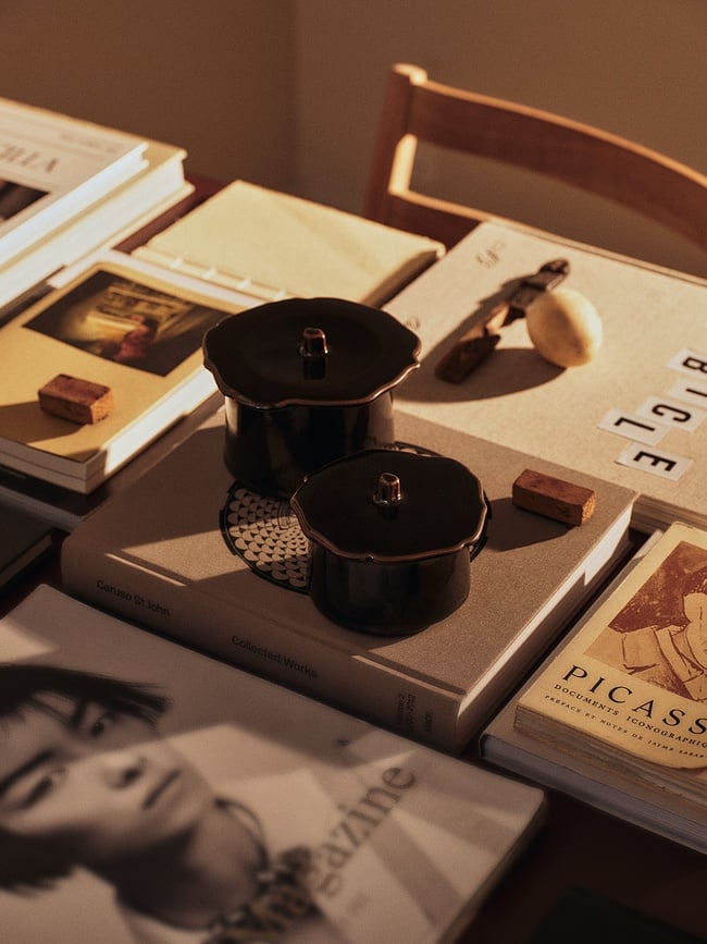 Contenedor de almacenamiento Marnen 9 cm, marrón oscuro