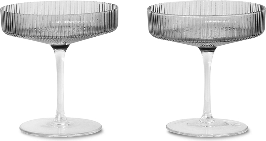 Copas de champán Ripple, transparentes, 2 unidades
