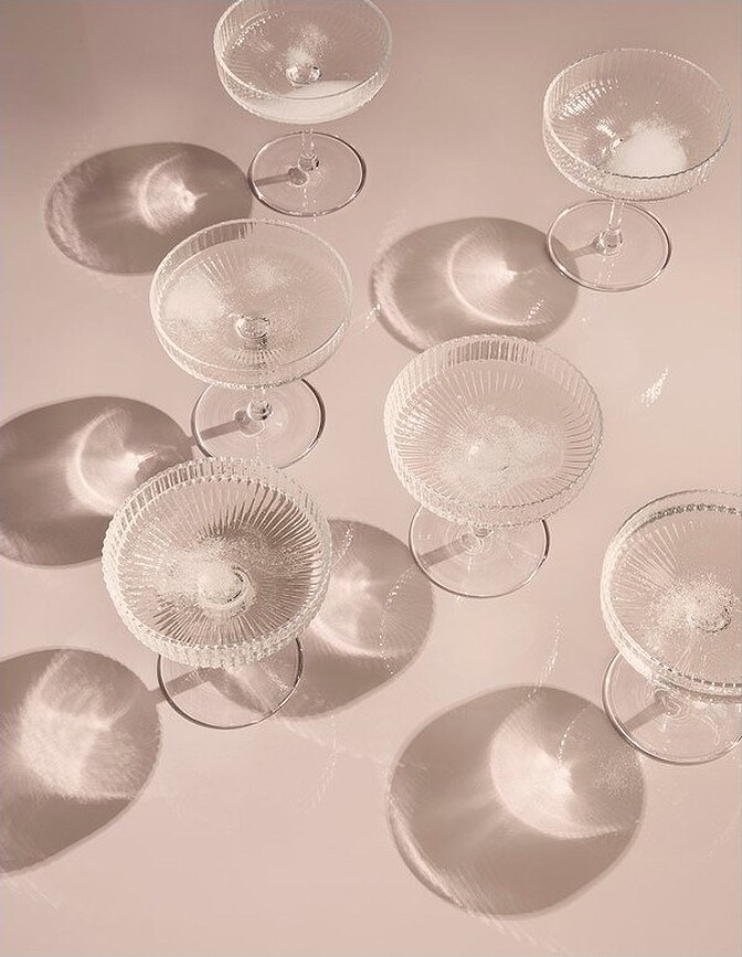 Copas de champán Ripple, transparentes, 2 unidades