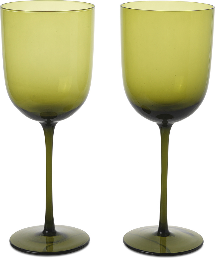 Copas de Vino Tinto Host, verde musgo, 2 unidades
