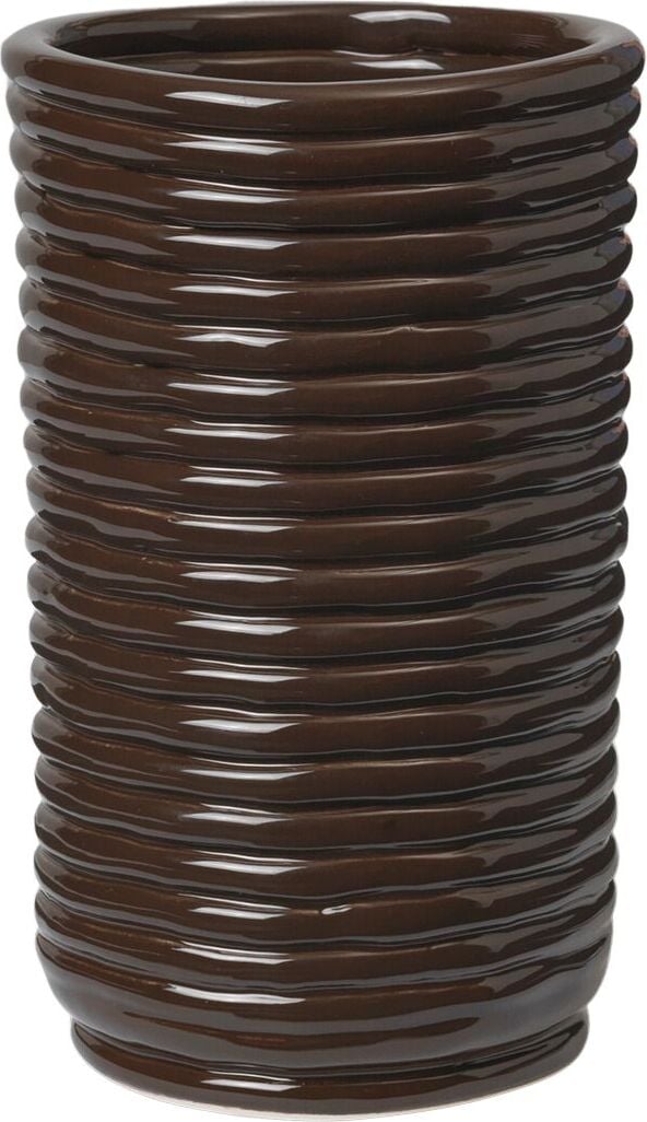 Corduroy Vase dunkelbraun