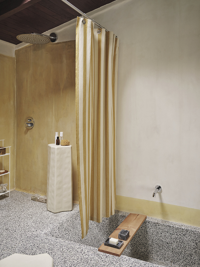 Cortina de Ducha Chambray, arena