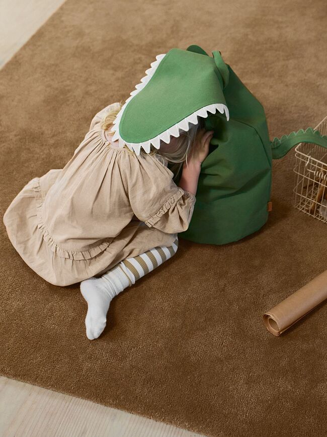Coș de depozitare Crocodile alburiu