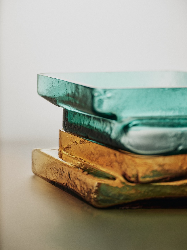 Coupe décorative Muro turquoise