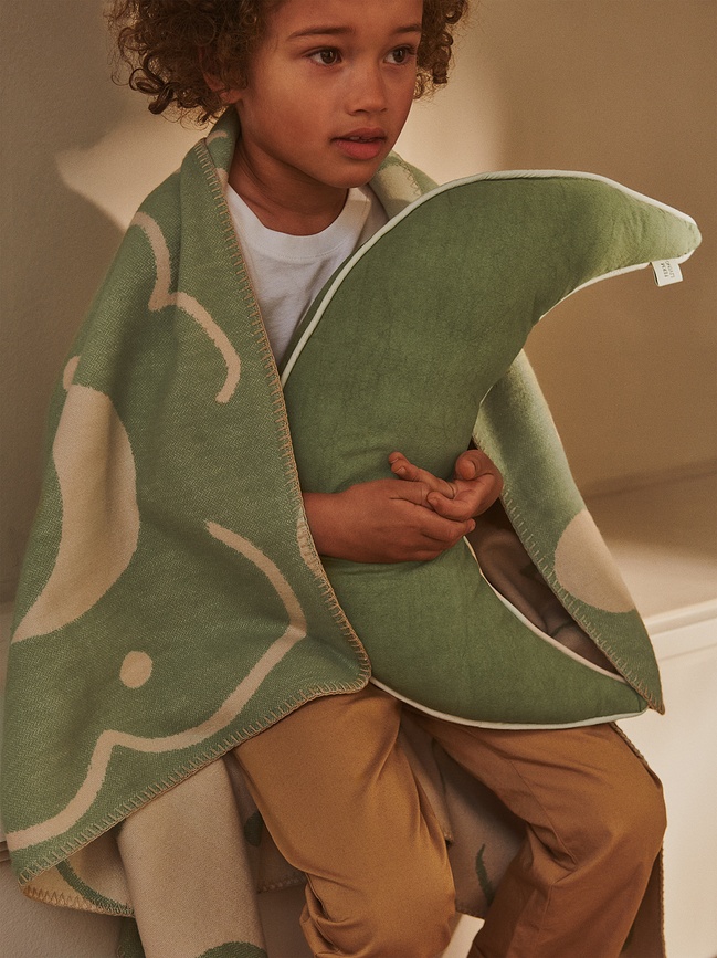 Couverture enfant Skye 80 x 120 cm, vert-beige