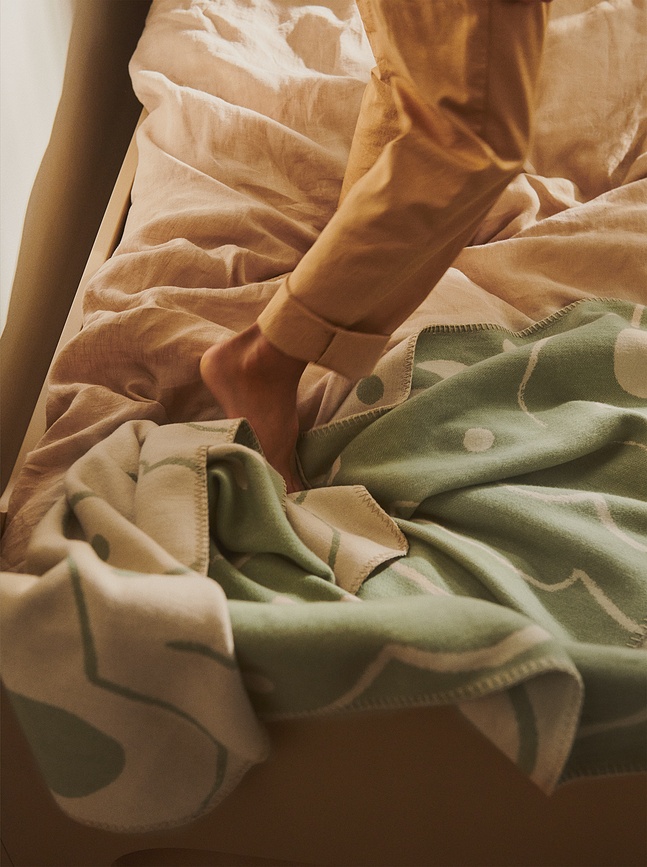 Couverture enfant Skye 80 x 120 cm, vert-beige