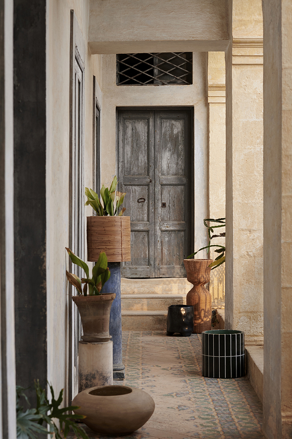 Cubre Maceta Pillar, verde oscuro