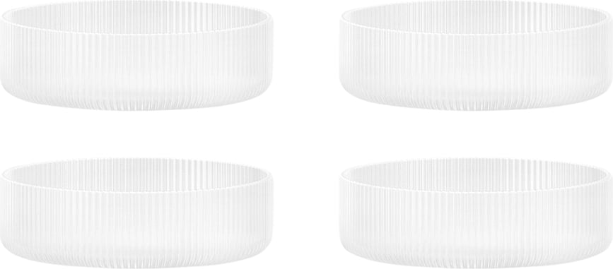 Cuencos esmerilados Ripple, Pack de 4