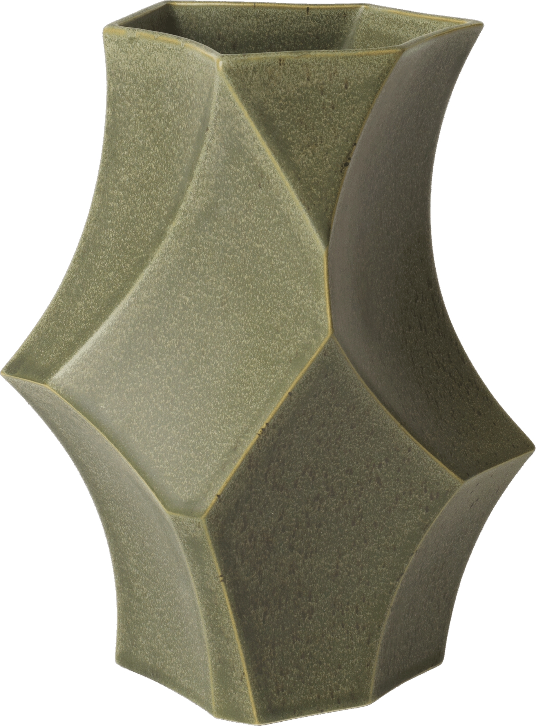 Cueva Vase 26 cm salbeigrün