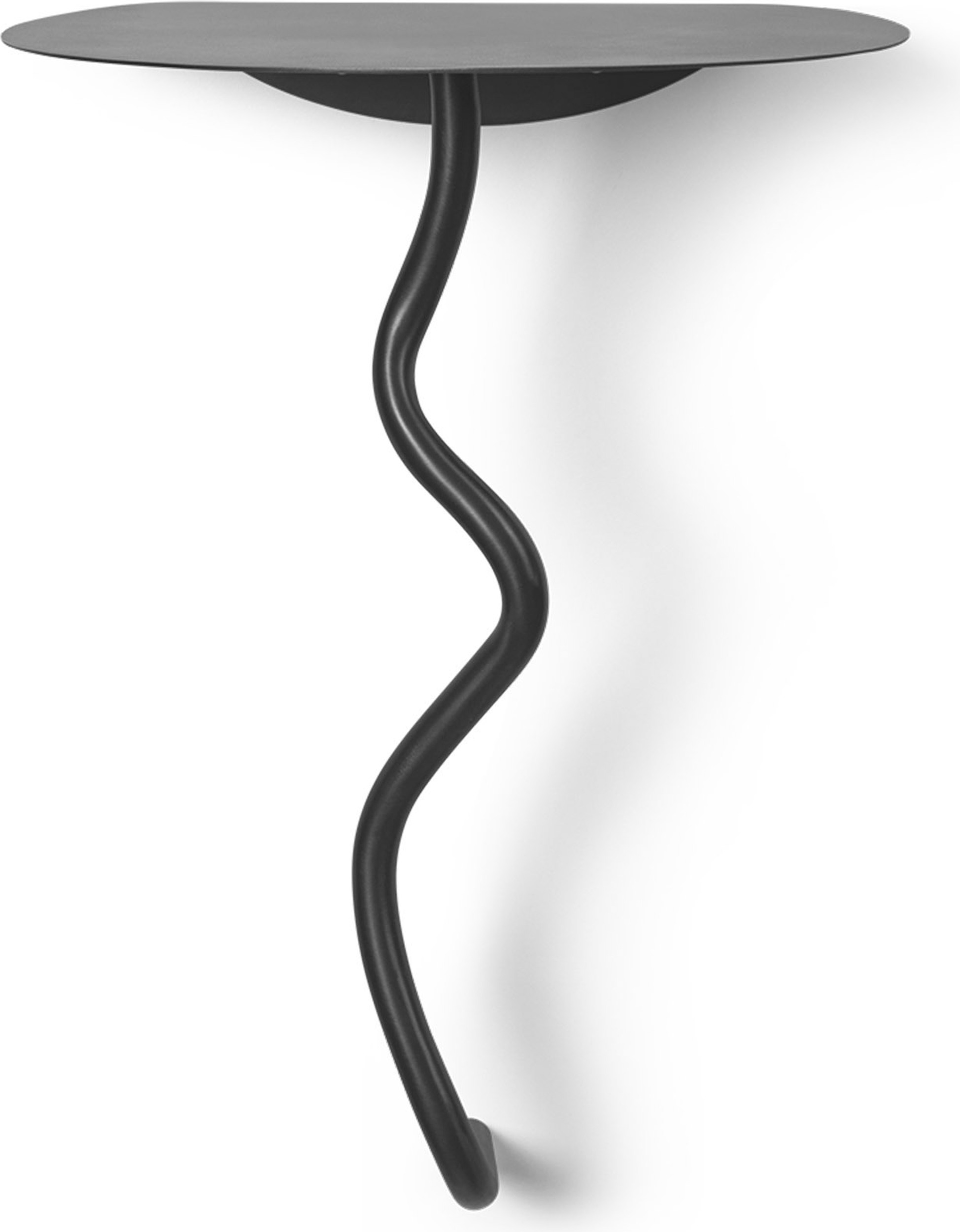 Curvature Wandtisch Schwarzmessing