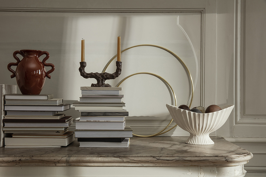 Deco Frame Διακοσμητικό Τοίχου στρογγυλό, 45 cm, μπρούτζινο